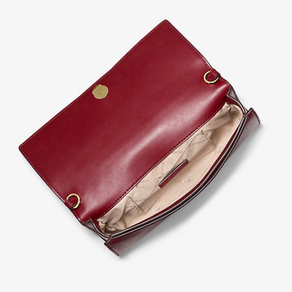 MICHAEL KORS Jet Set Md Leather Flap Clutch Crossbody Shoulder Bag Wallet
Cherry - Picture 15 of 16